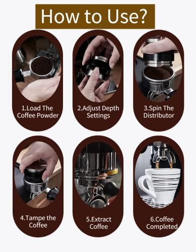 Дистрибутер на кафе Кимаоја 53мм и Тампер, додатоци со двојна еспресо се вклопуваат за 54мм Бревил Портафилтерс