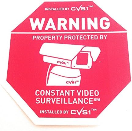 Систем за набудување на безбедносните фотоапарати CCTV Decal Set 6 Статички прилепување и 6 декорации на отворено