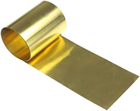 Месинг плоча со месинг плоча со месинг со висока чистота месинг плоча H62 Метални материјали Дебелина0.05мм, долга 5000мм метална фолија