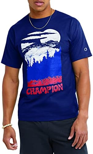 Шампион, памук со екипаж со средна тежина, маица за мажи, сезонска графика