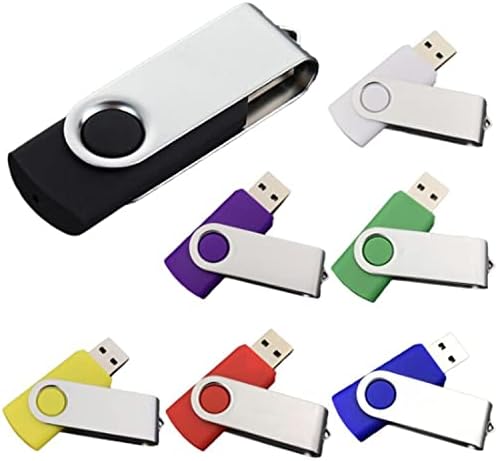 Многу/рефус - преклопете USB 2.0 Flash Drive Memory Stick Stick Data U Disk Metal Pen, 10 пакет), повеќебојни
