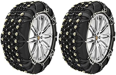 Синџири за гуми од Wakauto 2 парчиња ланец за гуми за патнички автомобили SUV во снежен мраз песок кал кал и итна автомобилска гума за влечење на гуми 127x21. Снежна гума од 5