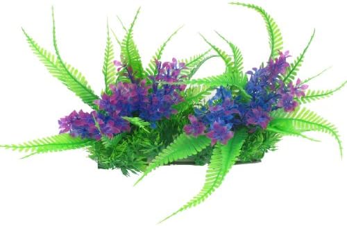 Uxcell Пластични аквариум Акваскапирање на симулациски растенија, 7-инчни, зелени