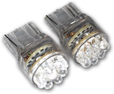 TuningPros LEDFS-T20-R15 Предниот сигнал LED светилки T20 клин, 15 LED црвен 2-PC сет