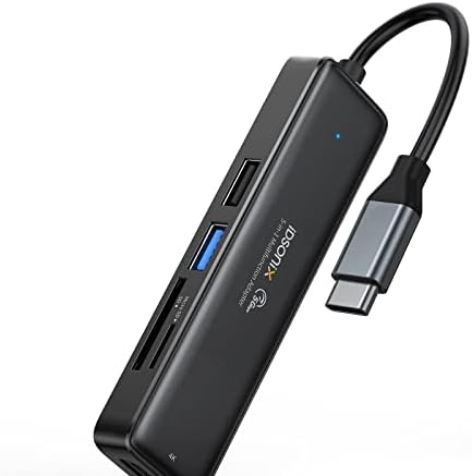 USB-C HUB 4k 60Hz, iDsonix USB-C Multiport Адаптер СО 4K HDMI, USB 3.0 5gbps Порта За Пренос На Податоци За MacBook Pro/Air M1 2020, iPad Pro 2021,