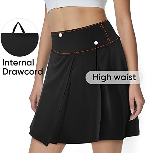 Hotsuit Ново издадено тениско здолниште со високи половини здолништа за жени со шорцеви плетени атлетски здолништа за голф