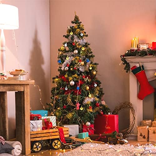 Орнаменти за Божиќни топка, декоративни расипливи приврзоци за новогодишни елки, кои висат Божиќни бомбиња топки, приврзоци со повеќебојни