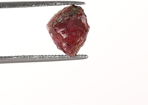 GemHub Raw Rough Rought јануари, родински камен, груб гарнет 3,75 ct. Скапоцен камен за завиткување на жица, лекување кристал за завиткување