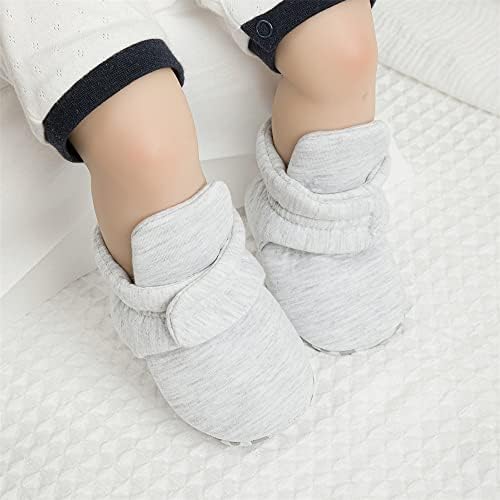 Мајаои новороденче бебе девојчиња момчиња памучни чизми новороденче зимско топло руно пријатни влечки за мали деца кои не се лизгаат