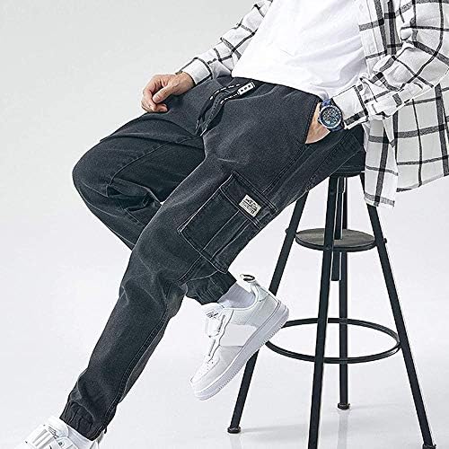Xyxiongmao улична облека хип хоп карго џогери панталони за мажи тексас комбинезони спортови стапала Харлан обични панталони