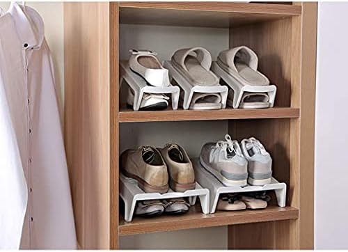 HTLLT практични и удобни слотови за чевли Организатор прилагодливи лавици за чевли за заштеда на простор за заштеда на простор 4/6 парчиња
