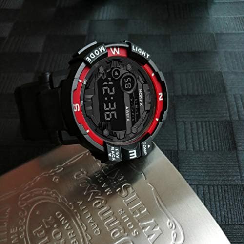 Моден кварц аларм гума датум водоотпорен дигитален предводен часовник спортски воени мажи спортски часовник спортски часовник светло