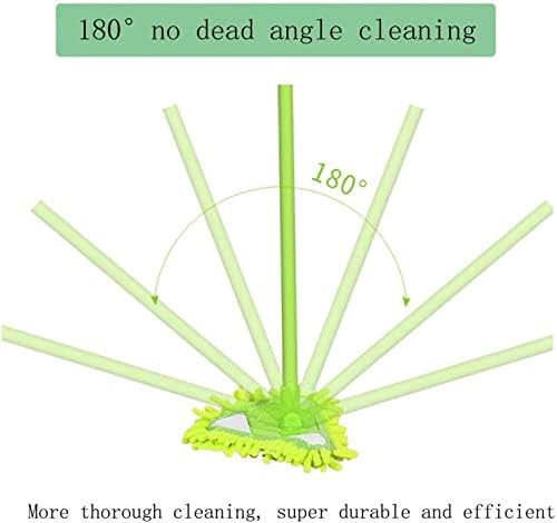 Влатна и сув мебократен мини -моп, 180 степени што може да се ротираат прилагодливо триаголник за чистење на микрофибер за чистење