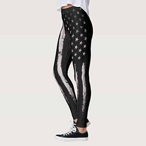 Американски хеланки на знамето на женски стомаци Контрола на стомакот во САД знаме јога панталони лесна лесна атлетска компресија