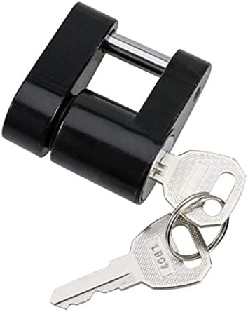 Topsky Trailer Hitch Coupler Lock Pin Dia1/4 in, 3/4 во дијаметар на пин со дијаметар на цинк -легура за спојување за безбедност, целосна заштита за влечење на влечење со два рамен клуч
