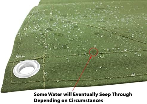Mytee производи 16 'x 20' зелено платно tarp 12oz отпорен на вода со тешка вода
