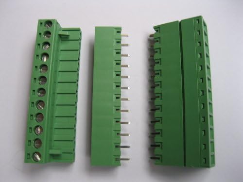5 компјутерски терени 5.08мм 12-метар/пински завртка за завртки за блок конектор w/директно пин зелена боја приклучок за типот Skywalking
