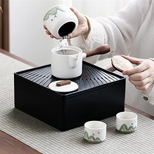 CXDTBH Патнички чај постави мали преносни јапонски јапонски јапонски дома користени кунг фу чајник со чај со послужавник со чај