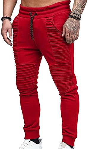 Основни панталони за џогер за мажи на NYYBW - Атлетски теретани за вежбање, отворено дно џемпери со џебови Рег и големи и високи