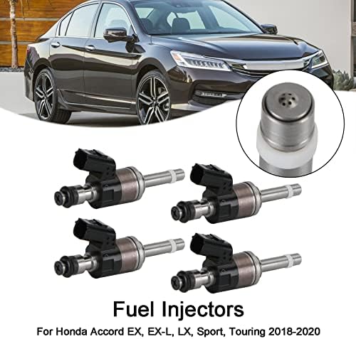 Инјектори за гориво од Фрезон 4 парчиња погодни за Honda Accord Ex, Ex-L, LX, Sport, Touring 2018-2020, CR-V EX, EX-L, LX, Touring 2017-2020, млазницата за инјектор за гориво заменува 16010-5PA-305, 160105PA305