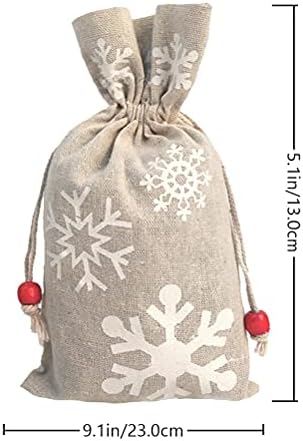 ABOOFAN 1 Сет 6 Парчиња Божиќни Торби За Влечење Ретро Торби За Промена На Накит Чанти За Промена Партиски Услуги