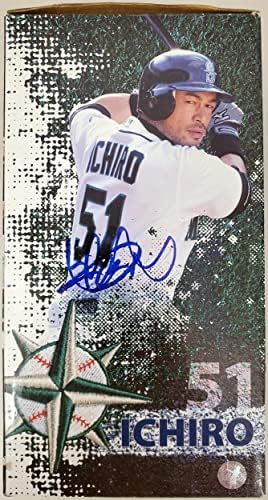 Ichiro Suzuki Autographed 2011 хит -шалтер Bobblehead Box Seattle Mariners е Holo Sku 193663 - Автограмирани фигурини на MLB