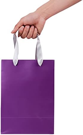 Премиум торба за подароци на Ysmile со торба за хартиена хартија со ткиво со средна рачка 9,8 инчи - виолетова