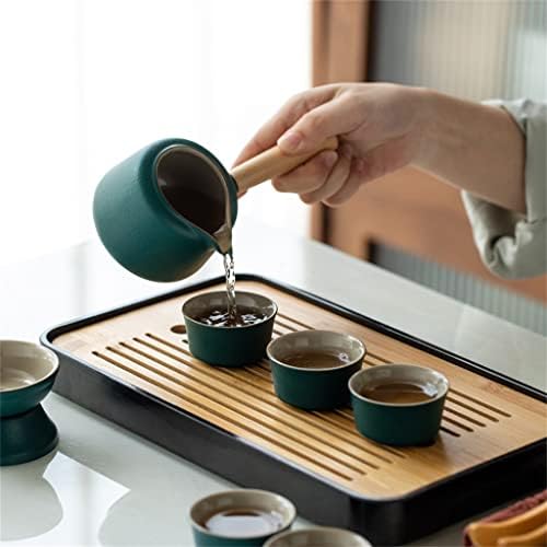 Mmllzel Јапонски патувања кунг фу чај сет мал сет чај за домаќинство чај керамички чај чај чај од отворено чај сад преносен торба