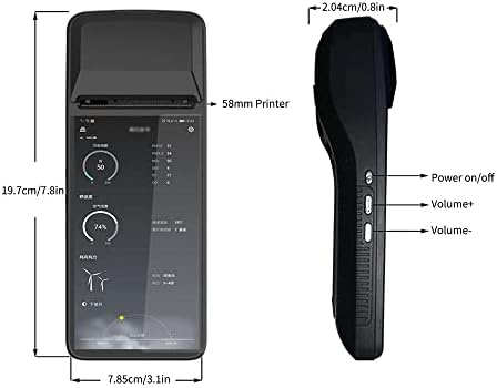 KXDFDC 5,0 инчен рачен PDA POS терминален терминален печатач за терминални прием 58мм Android 7.0 Поддршка 3G BT GPS OTG 1D/2D скенирање