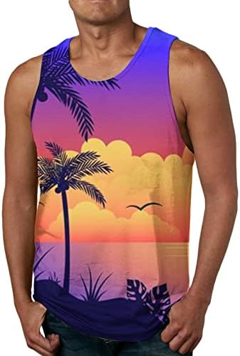 Bmisegm летна машка маица Менс лето модна обична плажа Дигитална 3Д печатена рунда темна трансфер хартија за Т.