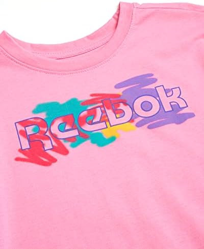 Маица за девојчиња Reebok - 2 пакувања со кратки ракави мода за детска облека мултипак