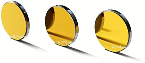 Mcwlaser Si Рефлектирачки Леќи Позлатени Силиконски Огледала CO2 Ласерски Леќи Ласерско Огледало, 3pcs Dia: 19mm, За CO2 Ласерско Гравирање