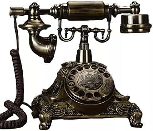 Mmllzel Европски антички ротационо бирање стар фиксен телефон ретро дома старомоден жичен старомоден фиксни телефонски телефон