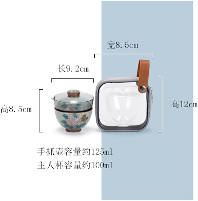 TJLSS сина и бела затегнување рачно изработено глазура Познава керамички чај тенџере 1 сад 4 чаши церемонија на чај