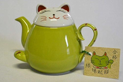 Грнчарство Такајама зелена цртање мачка чајник Хасамијаки 340 мл од Јапонија