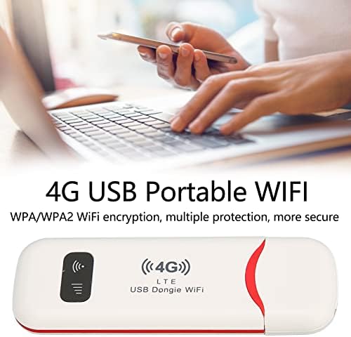 Преносен WiFi, поддршка 10 корисници 4G USB преносен WiFi со голема брзина стабилен сигнал WPA WPA2 криптирање бел WiFi рутер за