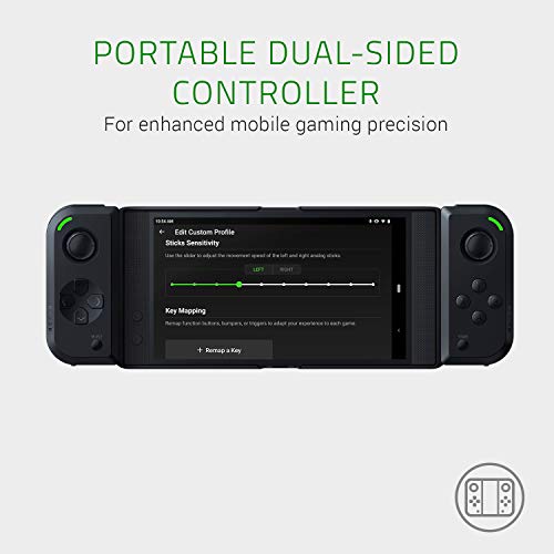 Razer Junglecat Двострани Мобилни Игра Контролер За Android: Модуларен Дизајн - 100 Часа Траење На Батеријата - Bluetooth Ниска Латентност-Компатибилен w/Razer Телефон 2, Галакси Забеле