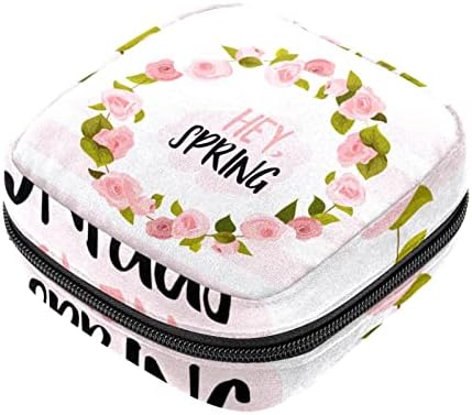 Розова Цветна Пролетна Торба За Шминка, Козметичка Торба, Пренослива Тоалетна Торба За Жени И Девојки