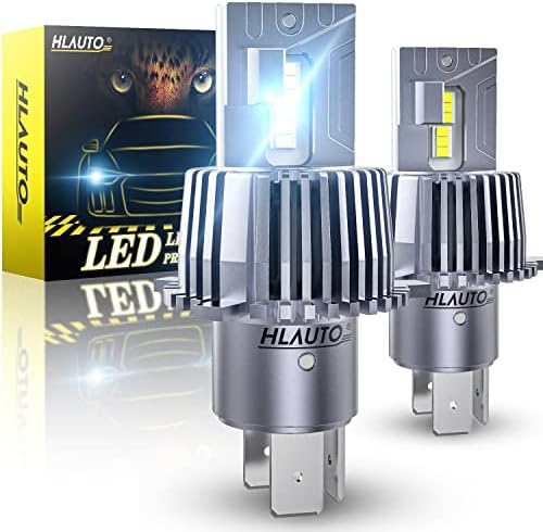 HLAUTO H4 9003 LED Светилки, 24000 Лумени 600% Посветла HB2 LED Светилки 6500K Ксенон Бела, 100w Висока Моќност Халоген Замена, Пакет од