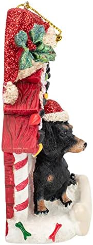 Курт С. Адлер Празнична куќа Дахшунд црвено кучиња 4 инчи смола што виси Божиќен украс