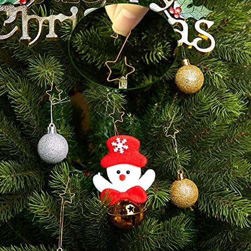 200 парчиња Божиќни украси куки куки од не'рѓосувачки челик во форма на starвезда во форма на новогодишна елка во облик