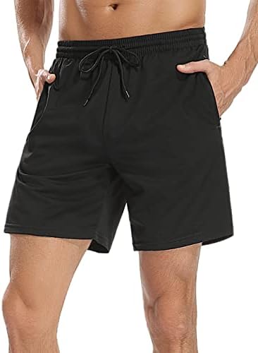 Не -теретани шорцеви за мажи еластични тренинзи на половината атлетски шорцеви со џебови со патенти и влечење