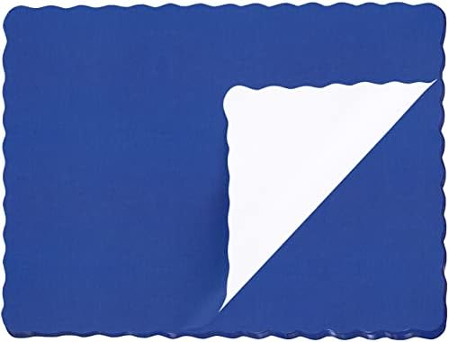 1000 пакувања со сина боја на хартија со разгалени рабови- Еколошки пласмани за еднократна употреба- Декоративни пласмани за табели- разноврсни украси за маса за заб?