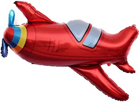 4 ПАРЧИЊА Балони Со Црвен Авион Борбен Авион Авионски Балони Фолија Во Форма На Авион Миларни Балони За Туш За Бебиња Детски Момчиња Роденден