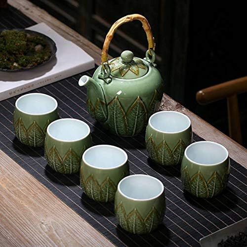 Керамичката печка на NC Dunhai Su го смени чајот сет креативно олеснување на лотос цвет Буда чај и чинија