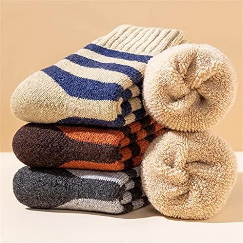 Лиуз 5 пара машки чорапи Супер густа зимска топла волна чорапи за да се спротивстави