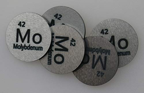 Molybdenum 24.26мм метален диск 99,95% чист за собирање или експерименти