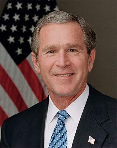 Фотографија на Wорџ В. Буш - Историски уметнички дела од 2003 година - Портрет на американскиот претседател - - Полу -сјај