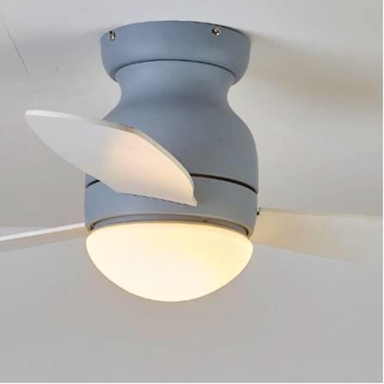 Chezmax модерна едноставна таванска вентилатор светло со далечински управувач за трпезарија Детска спална соба 30 см висина Кратка детска тавана вентилатор ламба