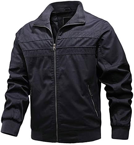 АДССДК бомбаш јакна за мажи, зимски пресек модерно палто со велосипедизам со целосен ракав памук лап -јакна опремена топло11